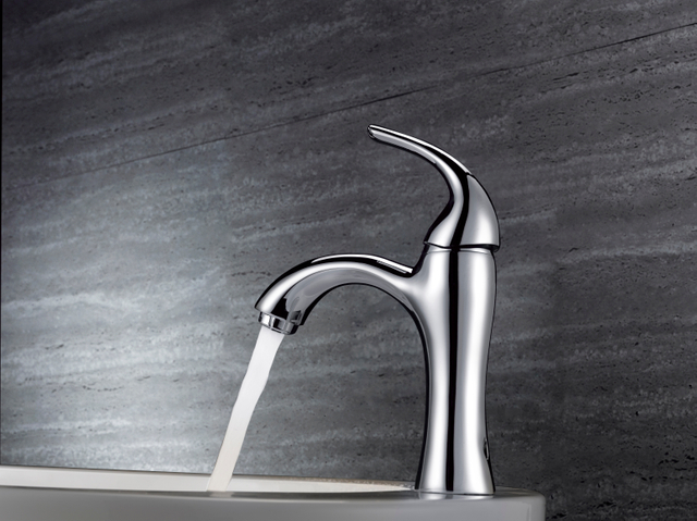 Rubinetto per lavabo alto con manico lungo da bagno classico in ottone metallo prezzo all'ingrosso di fabbrica
