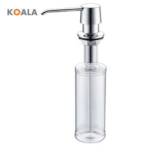 Elegante dispenser di disinfettante per le mani in plastica e acciaio inossidabile 