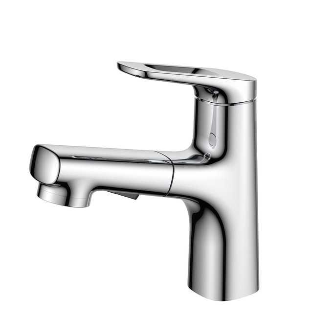 Robinet de lavabo de salle de bains extractible, fournisseur d'usine contemporain noir bross&eacute; or chrom&eacute;