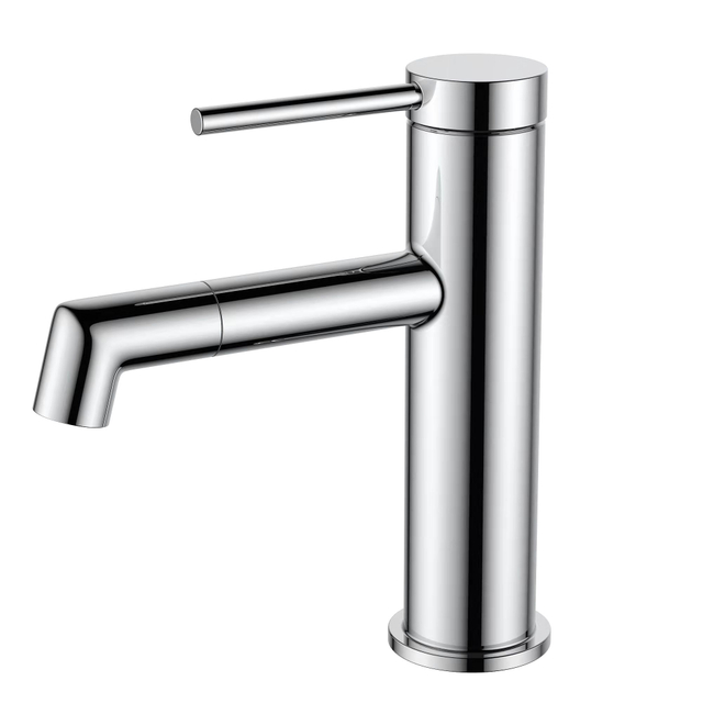Rubinetto per lavabo da bagno con rubinetto per acqua calda e fredda in plastica rivestita in zinco di nuovo design