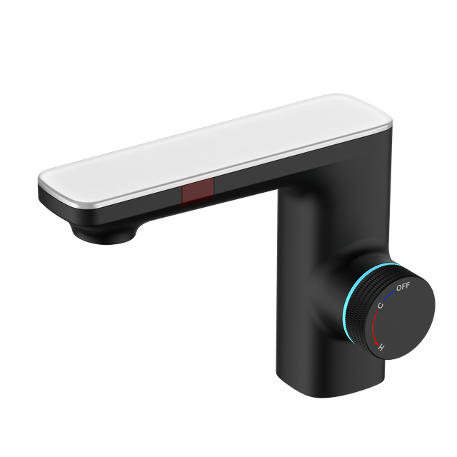 Nouveau robinet de capteur d'&eacute;vier automatique sans contact robinet mitigeur de salle de bains de lavabo intelligent avec affichage num&eacute;rique
