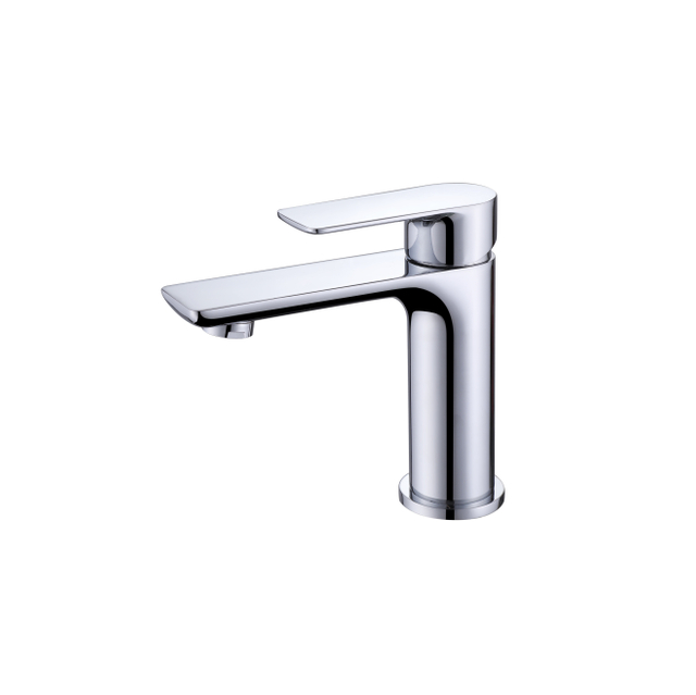 Rubinetto miscelatore monocomando per lavabo caldo e freddo con maniglia classica ed elegante, rubinetto in ottone per lavabo da bagno
