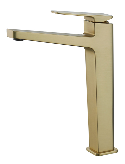 Rubinetto per lavabo da bagno a foro singolo in ottone quadrato durevole all'ingrosso con una garanzia di 5 anni