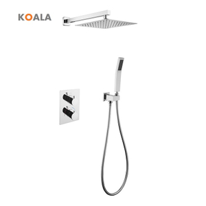 Ensemble de robinet de douche cascade noir &eacute;l&eacute;gant pour salle de bains moderne 