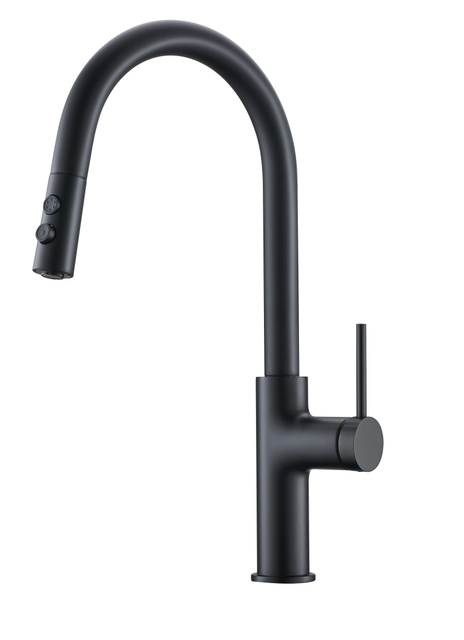 Grifo monomando de lat&oacute;n de alta calidad, grifo de acero inoxidable, grifo de cocina montado en cubierta desplegable