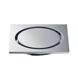 &Eacute;gouttoir carr&eacute; de salle de bains en acier inoxydable, pi&egrave;ge de sol de douche antirouille avec cr&eacute;pine &agrave; grille amovible