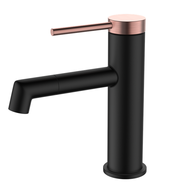 Rubinetto per lavabo da bagno con rubinetto per acqua calda e fredda in plastica rivestita in zinco di nuovo design