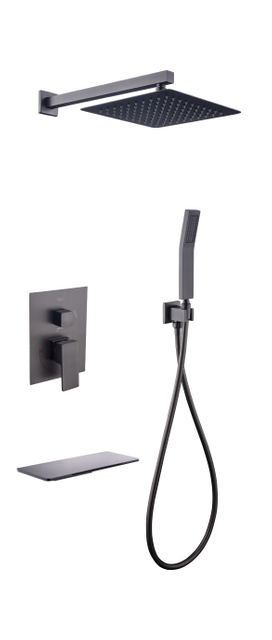 Conjuntos de ducha de lluvia termost&aacute;tica de ba&ntilde;o mezclador de grifo de ducha de cuarto de ba&ntilde;o de cascada moderna